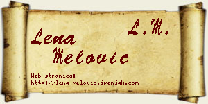 Lena Melović vizit kartica